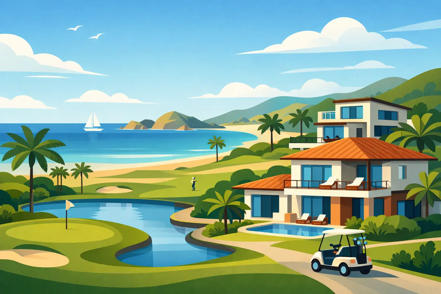 Renting San Andres Golf Homes for Coastal Living